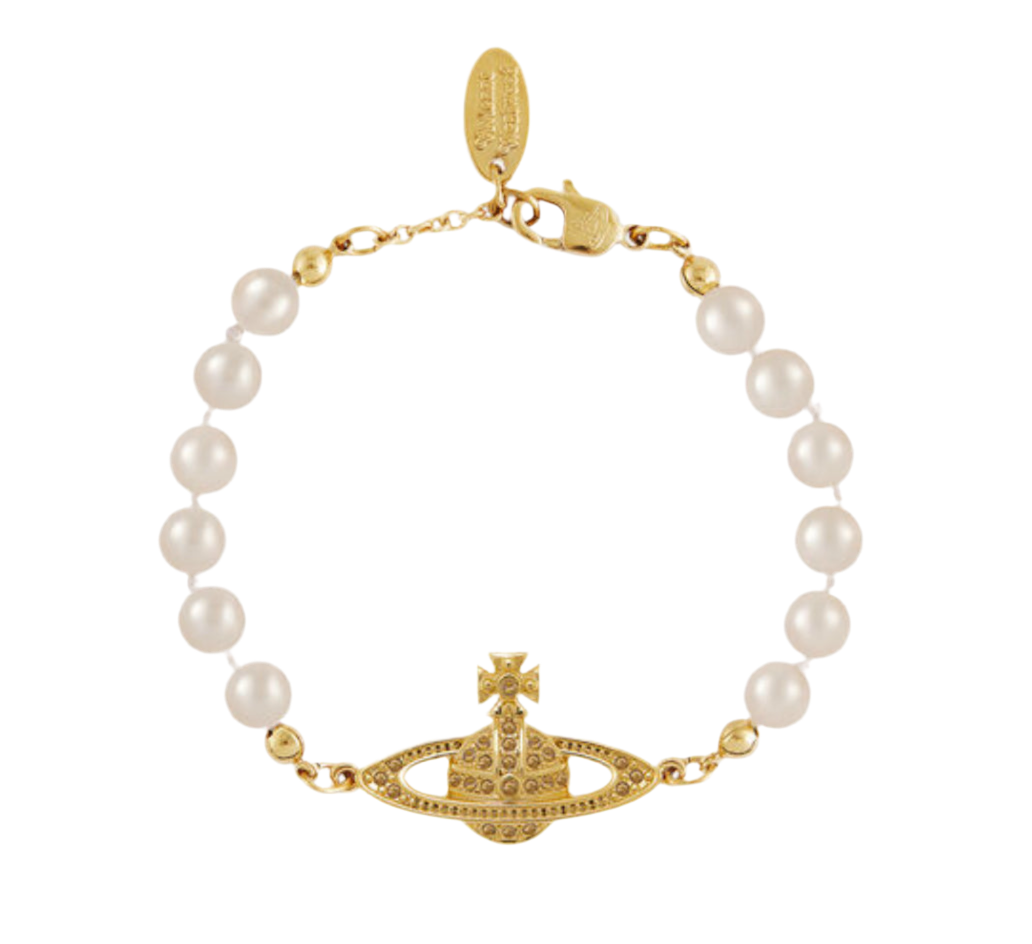The Gold Saturn Planet Pearl Bracelet