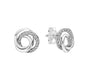 The Silver Èlan Infinity Halo Stud Earrings