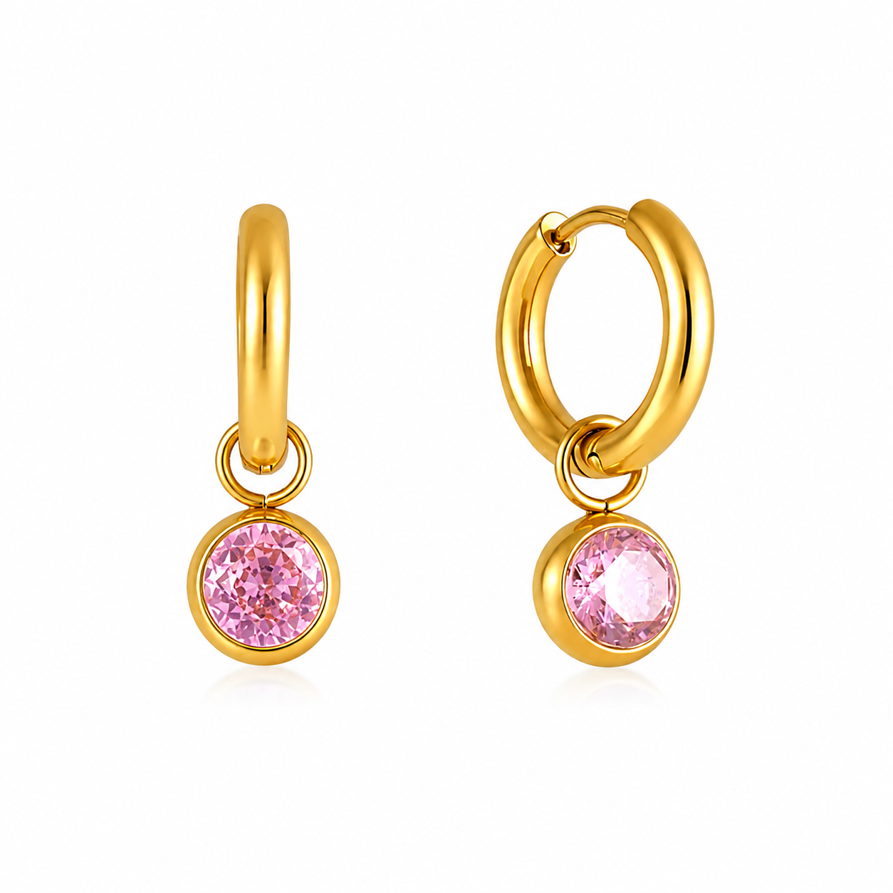 The Gold Avielle Gemstone Huggies