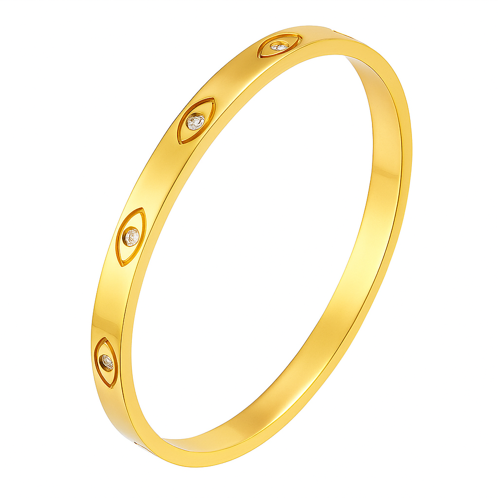The Gold Guardian Aura Evil Eye Bangle