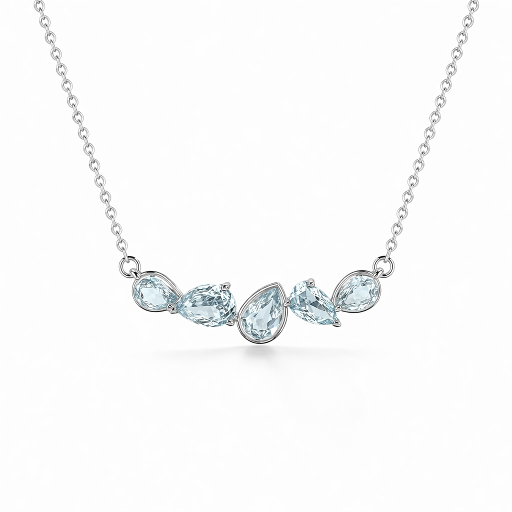 The Silver Après Nocturne Valeria Teardrop Necklace