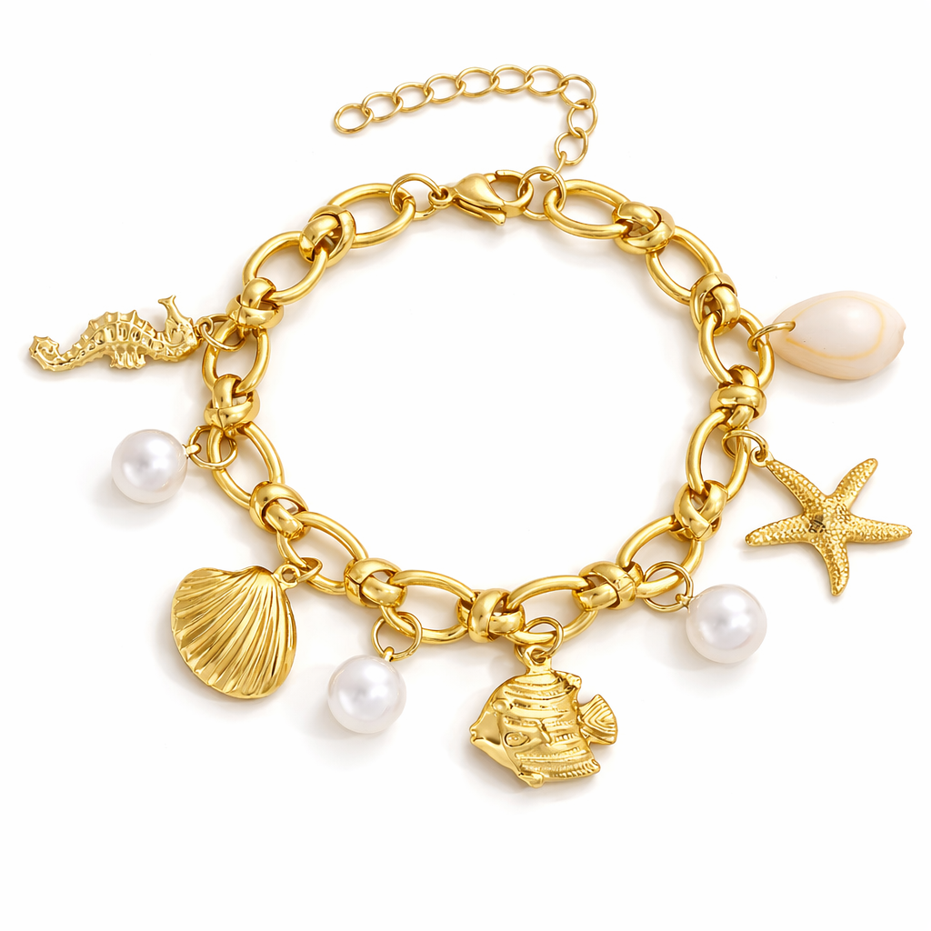 The Gold Outer Banks Treasurè Pearl Bracelet