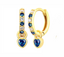 The Mini Gold Royal Blue Candy Heart Huggies