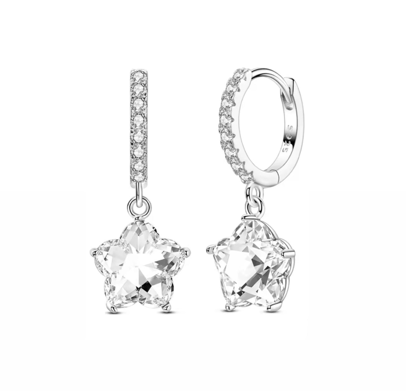 The Silver Sparkling 3D Flower Huggies