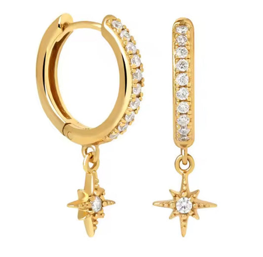 The Gold Twinkling Bria Star Huggies