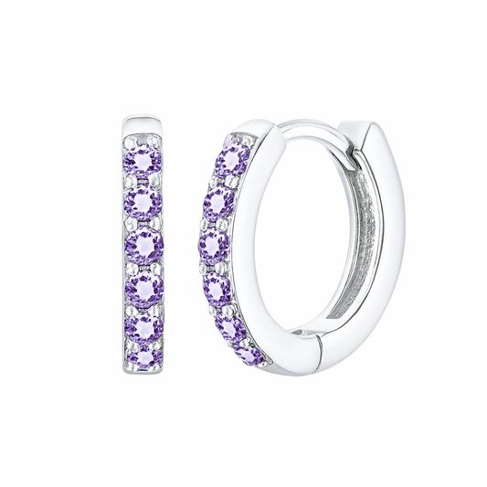 The Purple Sparkling Glitter Hoops