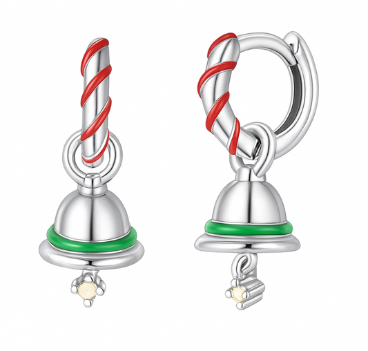 The Silver Candybell Chime Hoops