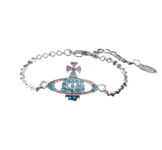 The Silver & Blue Saturn Bracelet