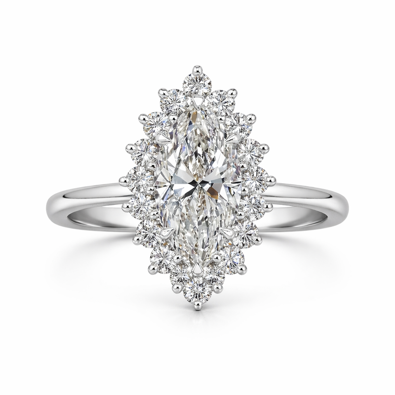 The Silver Éternelle Savannah Halo Ring