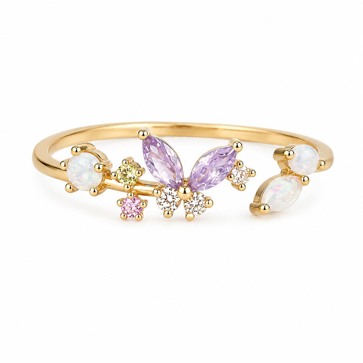 The Gold Fairy Magical Butterfly Adjustable Ring