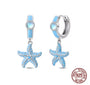 The Silver Baby Blue Starfish Gem Huggies