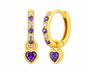 The Gold Purple Candy Heart Huggies