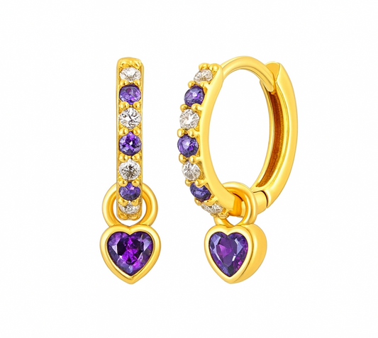 The Gold Purple Rapunzel Dreamer’s Heart Huggies