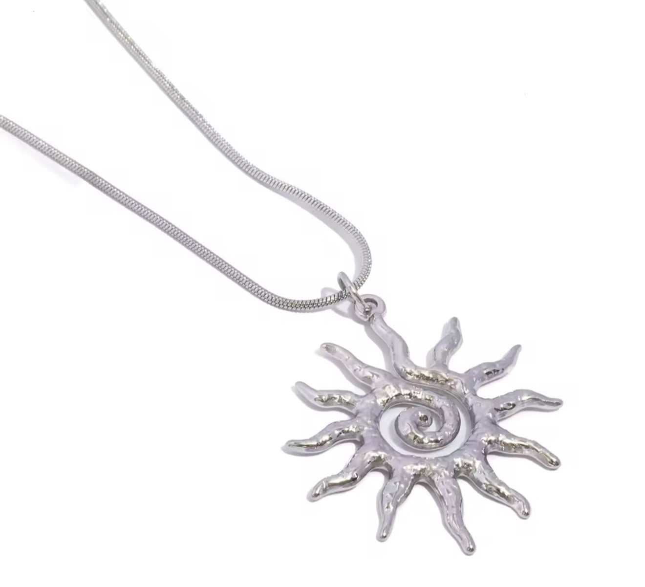 The Silver Angelic Sunshine Necklace