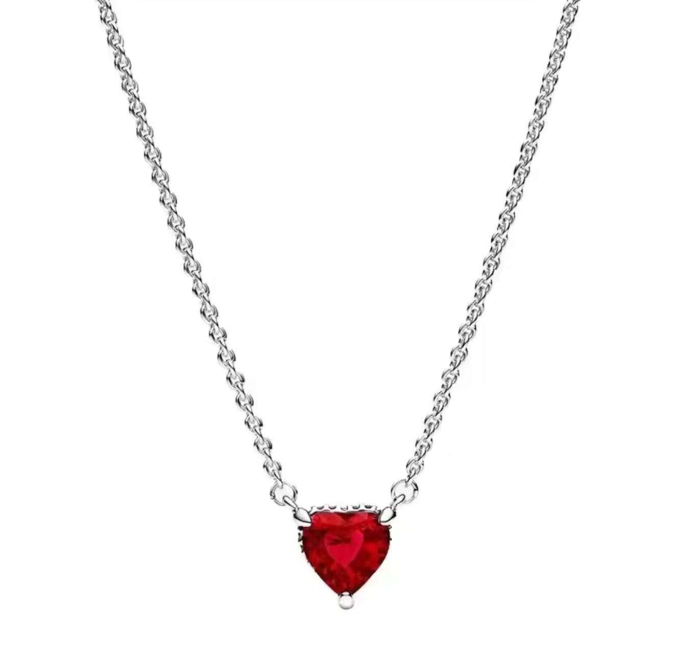 The Rosè Amour Ruby Heart Necklace