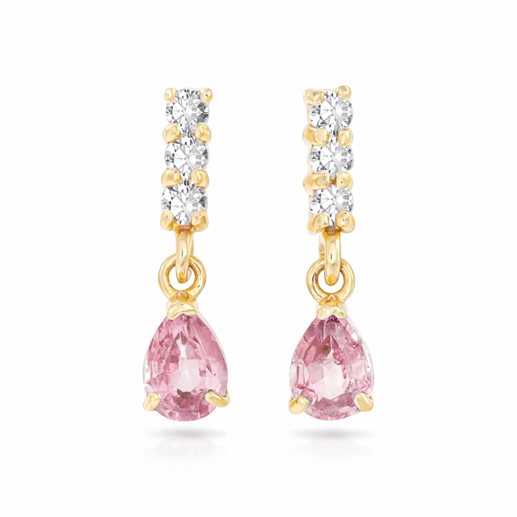 The Gold Blush Elodie Teardrop Stud Earrings