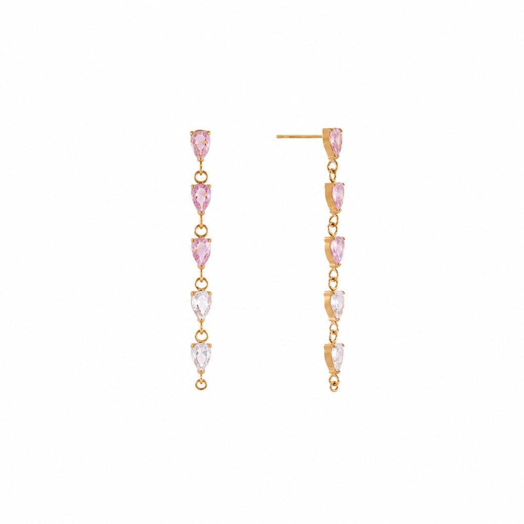 The Gold Rosewater Trail Drape Earrings