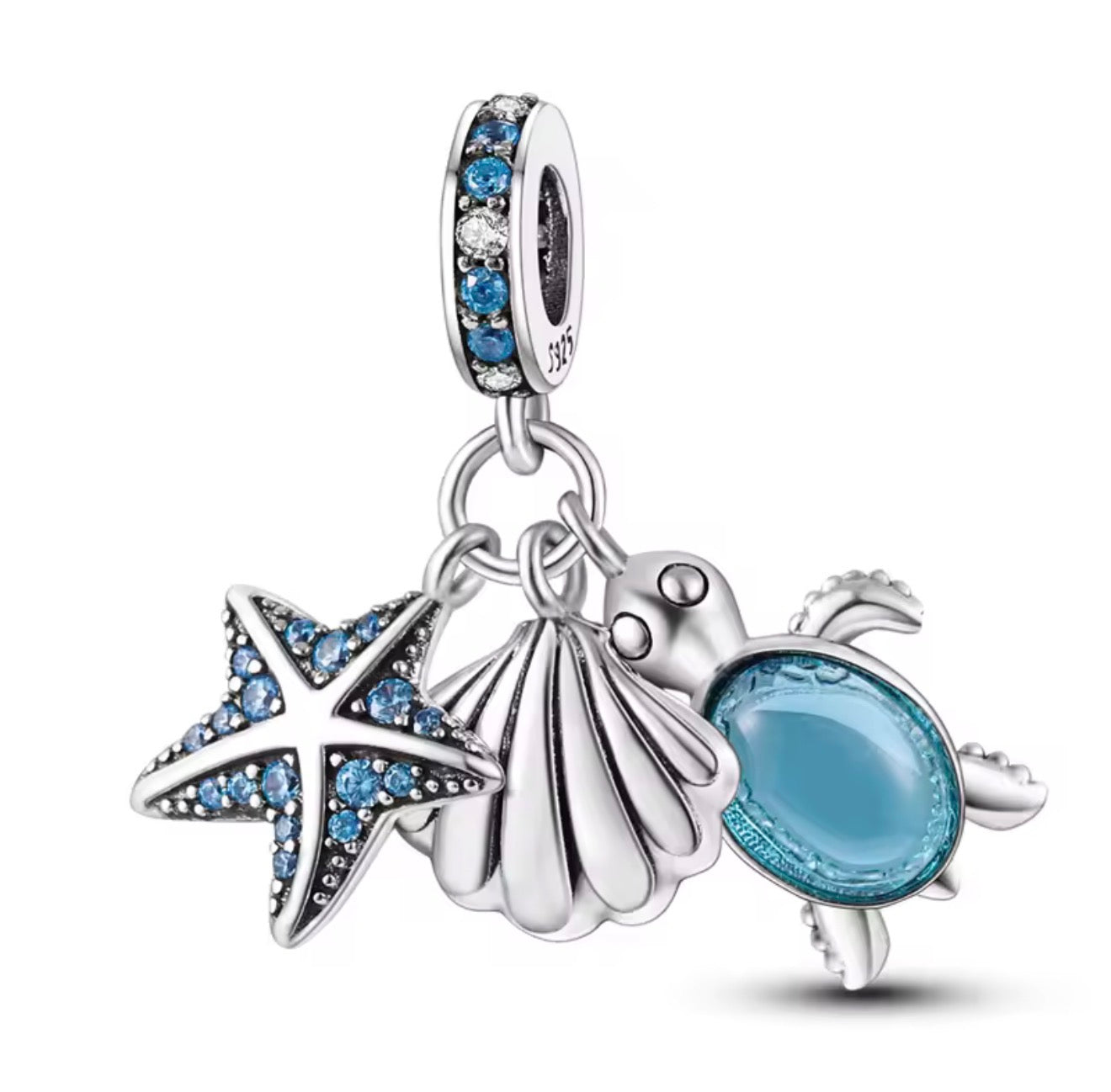 The Silver Sea Memory Turtle Charm