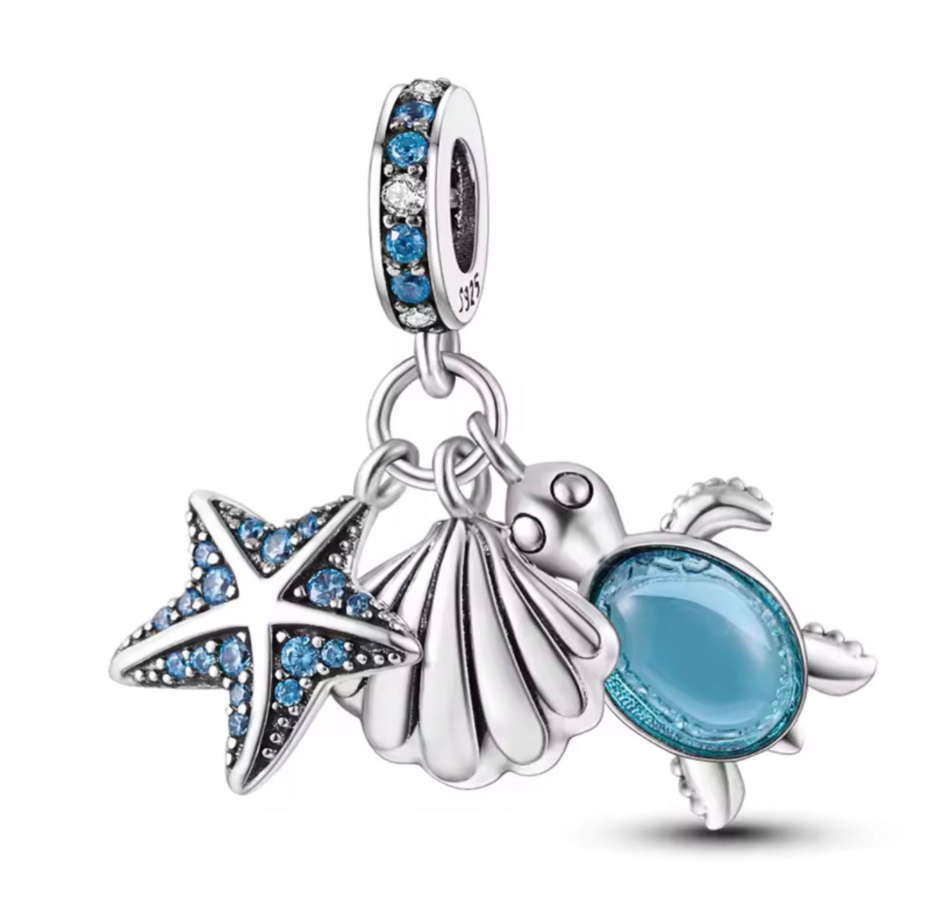 The Silver Sea Memory Turtle Charm