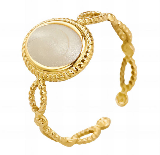 The Gold Luxe Opal Pearl Ring