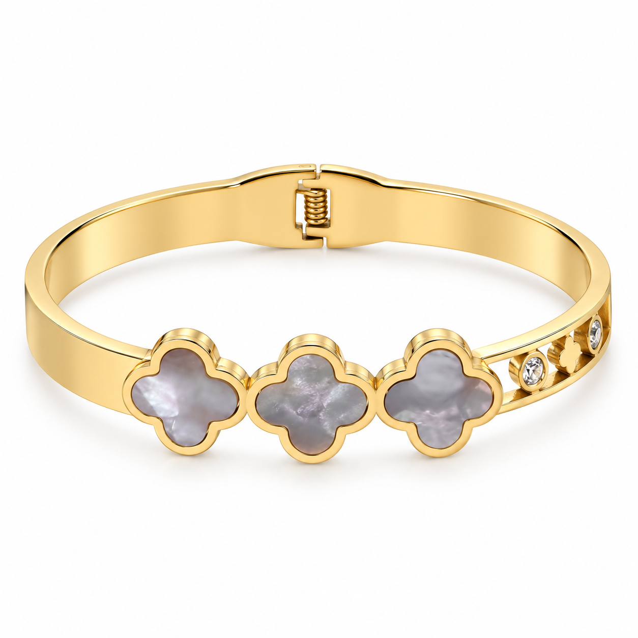 The Gold Eclaț Fraice Trio Clover Bangle