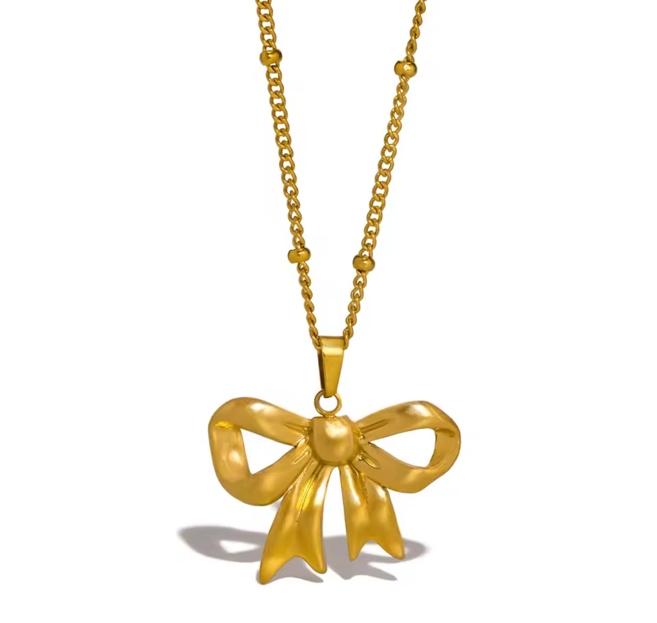 The Gold Coquette Bow Necklace