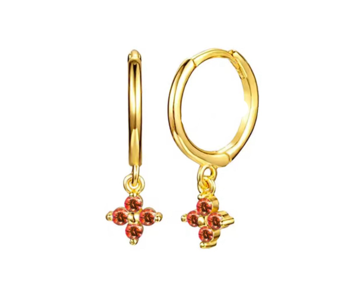 The Golden Autumn Fire Petal Hoops