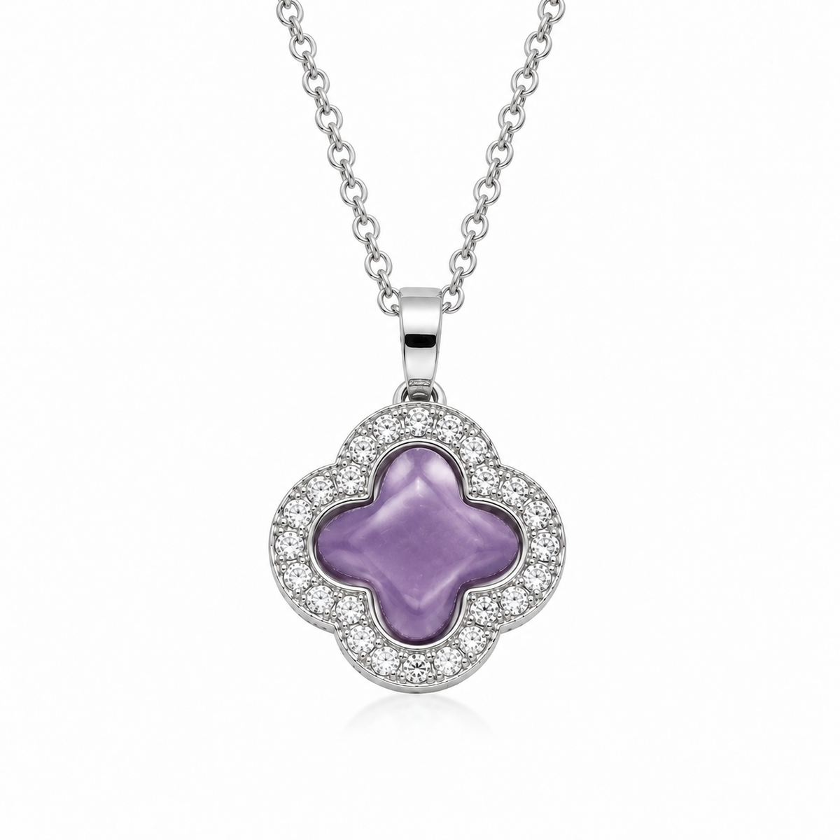 The Silver Anastasia Clover Necklace