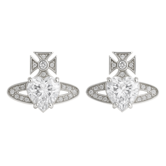 The Silver Premium D’Lux Orbit Of Love Stud Earrings