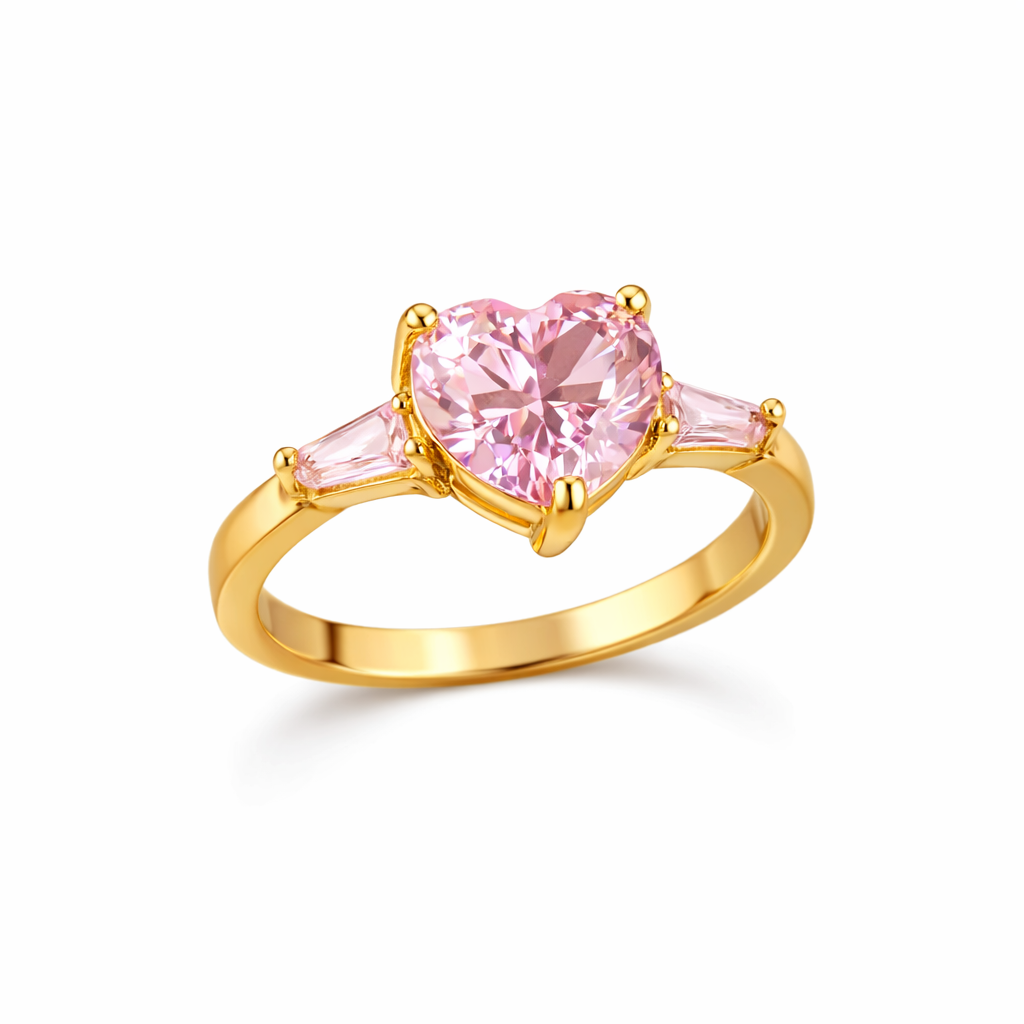 The Gold Adjustable Rosé Sovereign Heart Ring