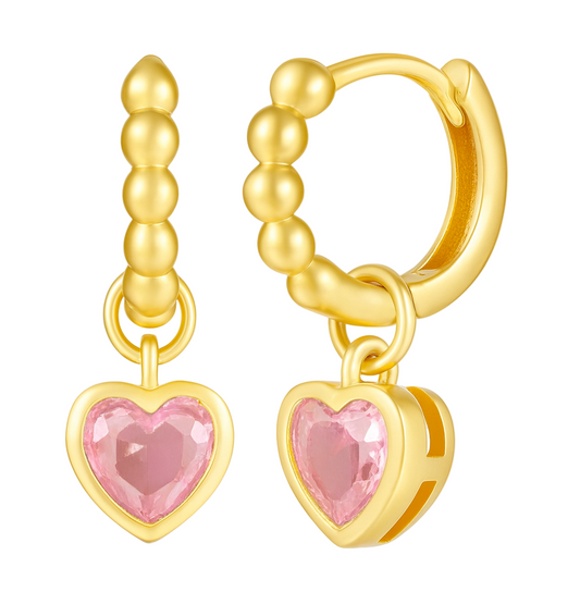 The Gold Lover’s Pink Glow Hoops