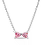The Eclat Rose Sparkling Bow Grace Necklace