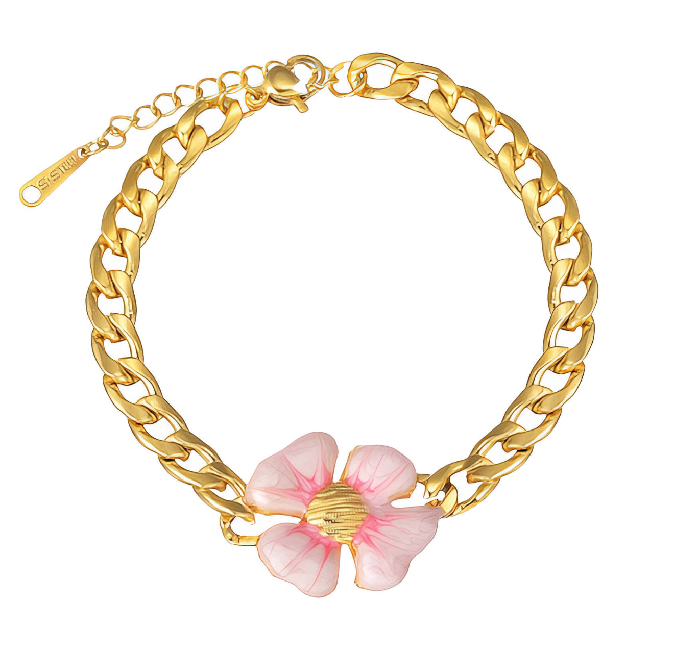 The Chunky Gold Hibiscus Haze Bracelet