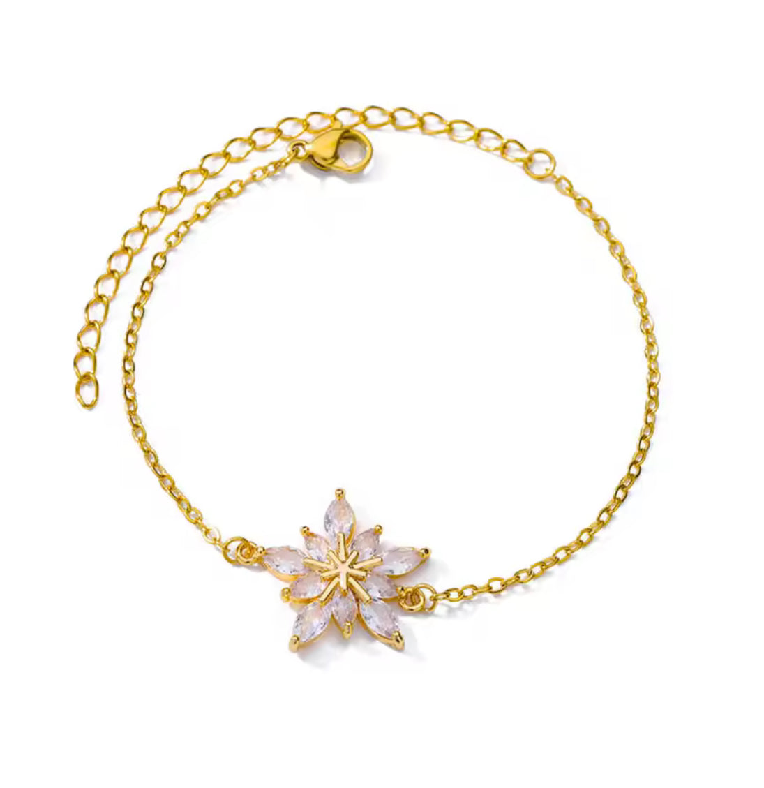 The Gold Dainty Sparkling North Star Bracelet