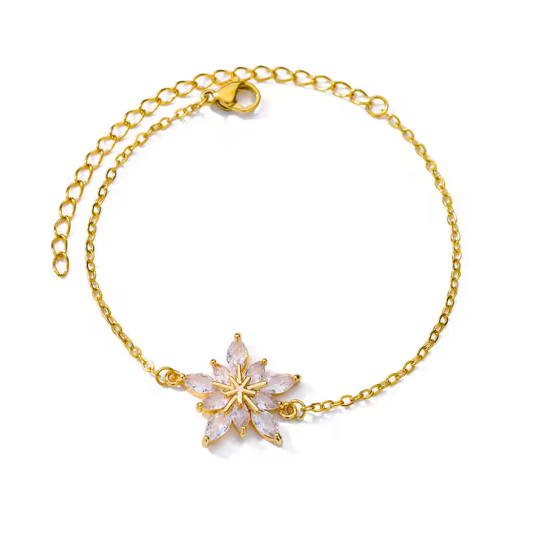 The Gold Dainty Sparkling North Star Bracelet