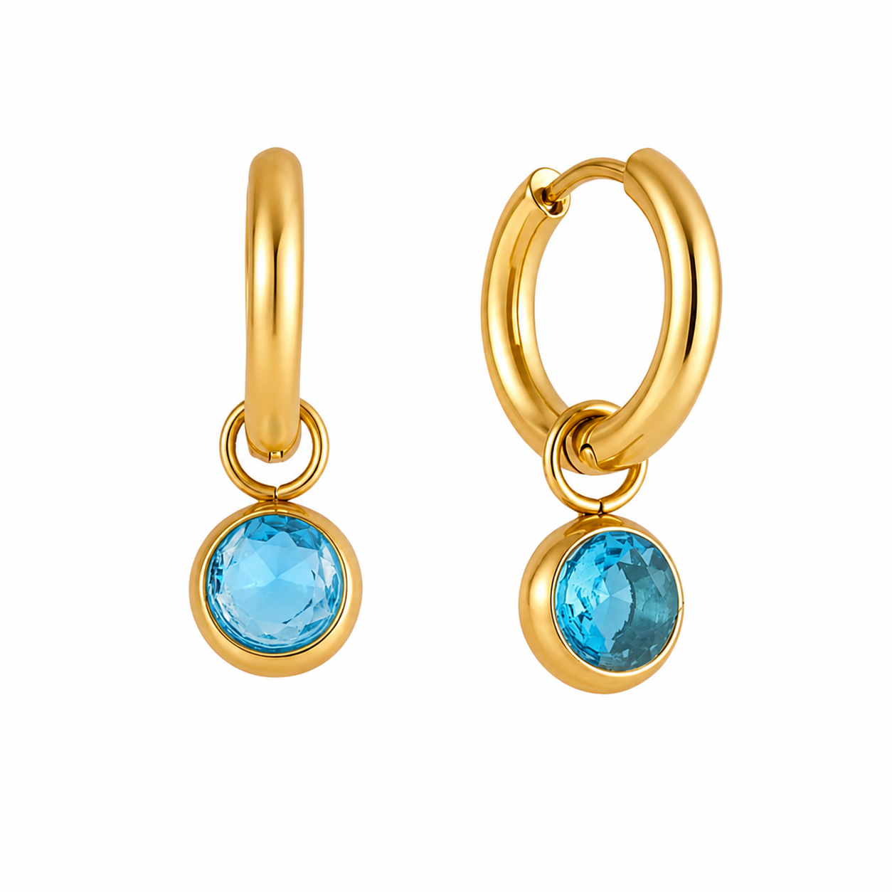 The Gold Avielle Gemstone Huggies