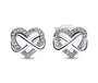 The Silver Infinity Heart Studs