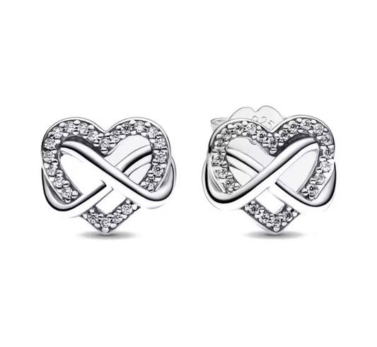 The Silver Heart Studs Earrings