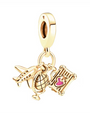 The 18k Gold Girls Travel Charm