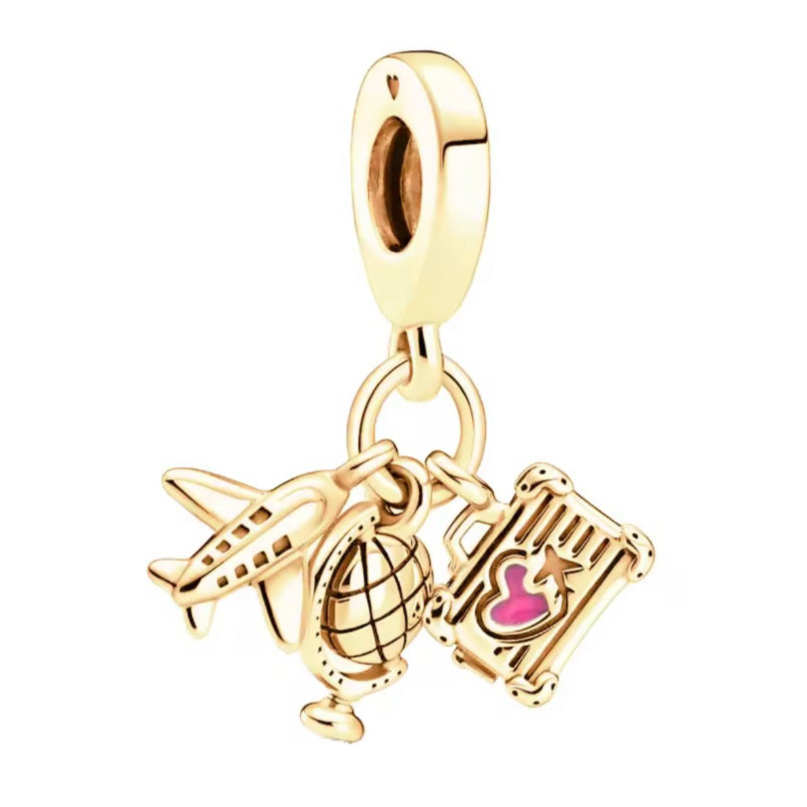 The 18k Gold Girls Travel Charm