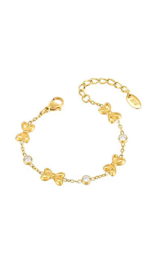 The Golden Coquette Aura Bow Bracelet