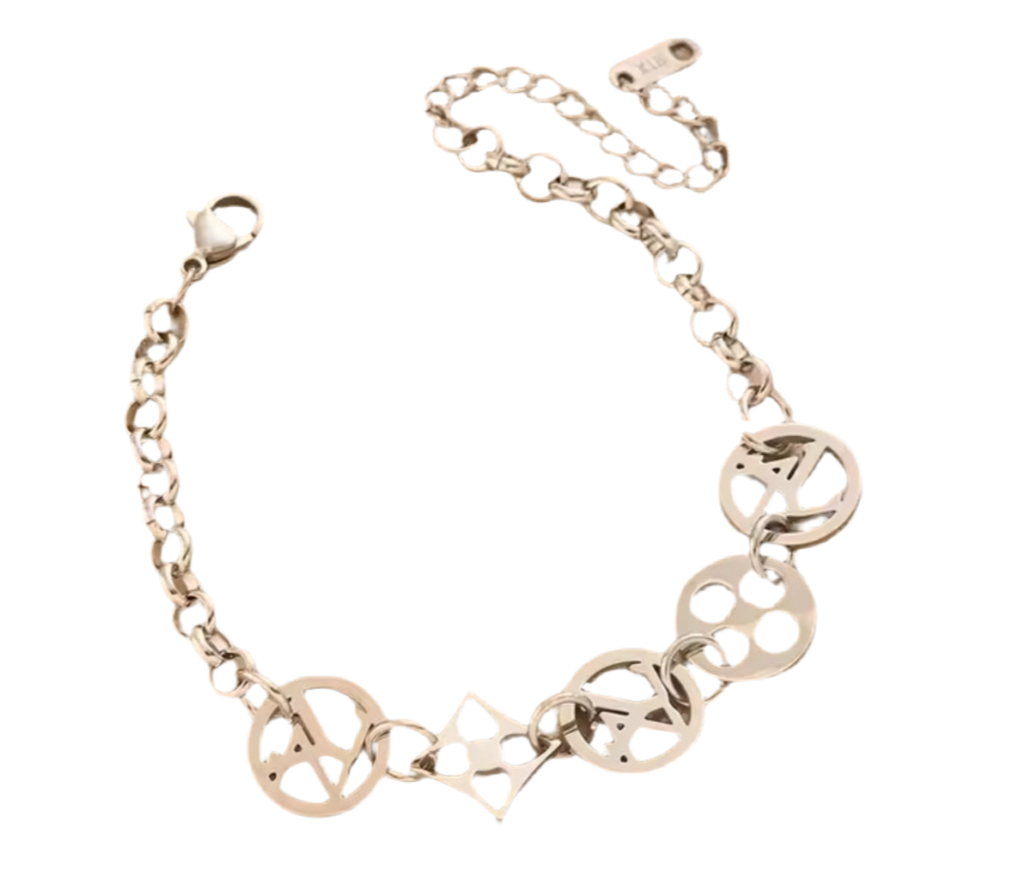 The Silver Deluxe Clover Linked Bracelet