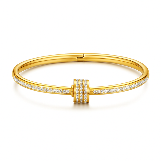 The Gold Lumiere Alizé Crystal Bangle