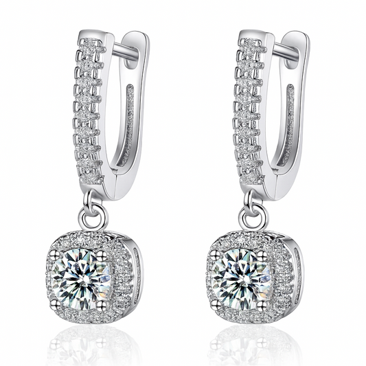 The Silver Lumina Crystal Drop Earrings