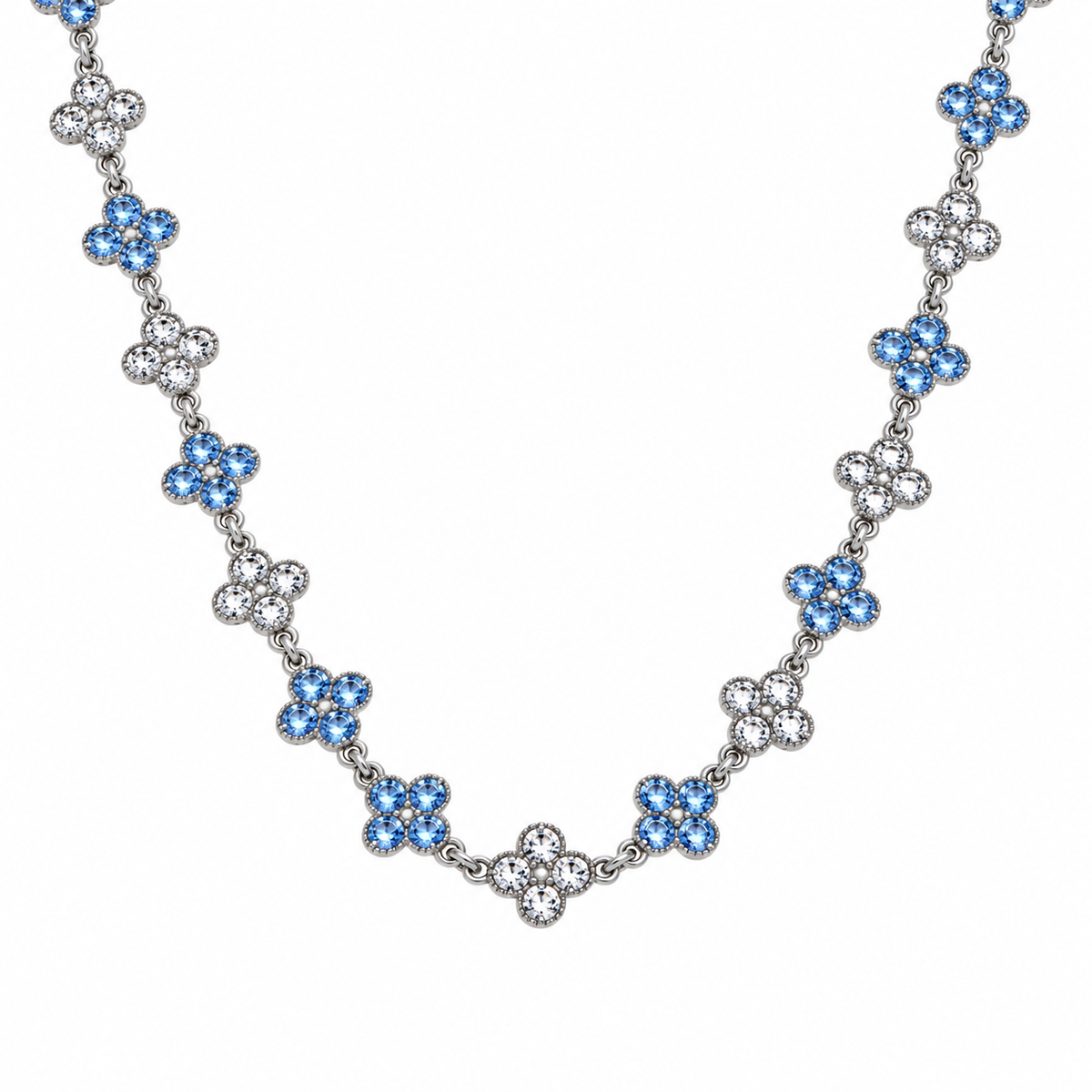The Veva Sparkling Gemstone Petals Sahara Necklace