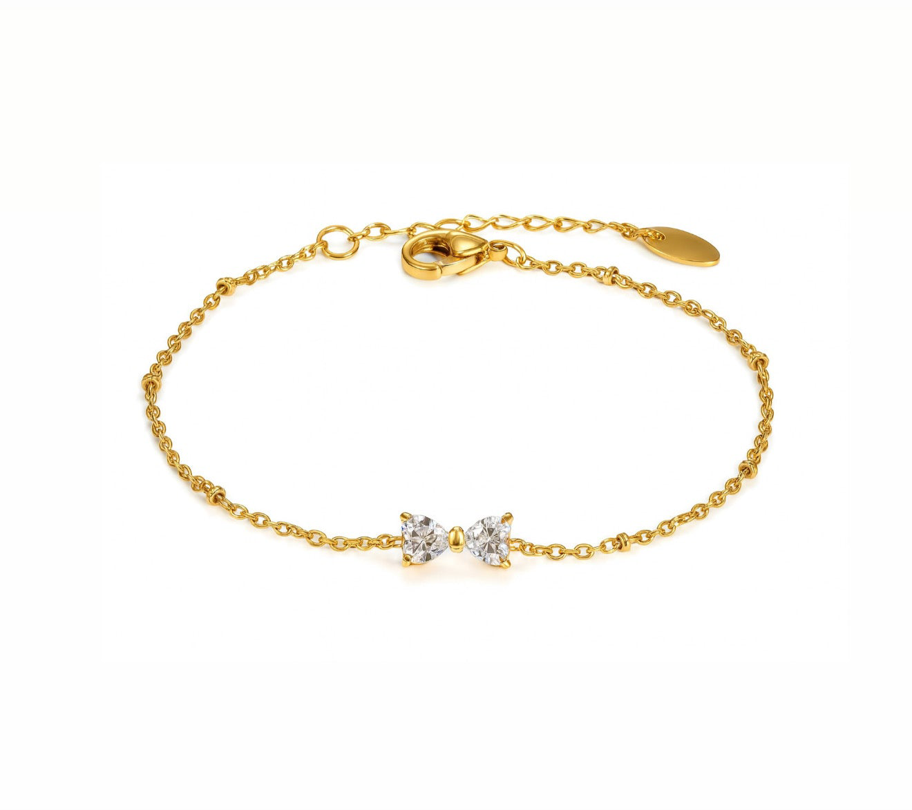 The Gold Dainty Coquette Bow Bracelet