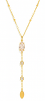 The Gold Bellè Gemstone Drape Layer Necklace