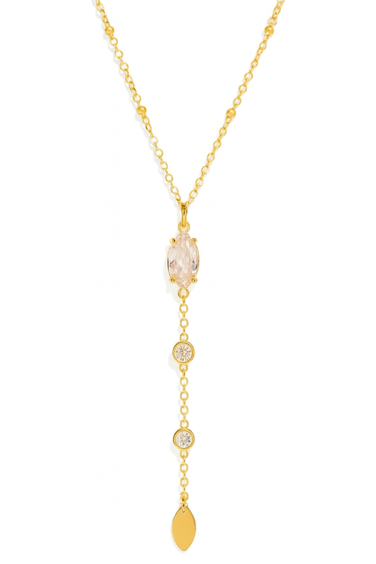 The Gold Bellè Gemstone Drape Layer Necklace