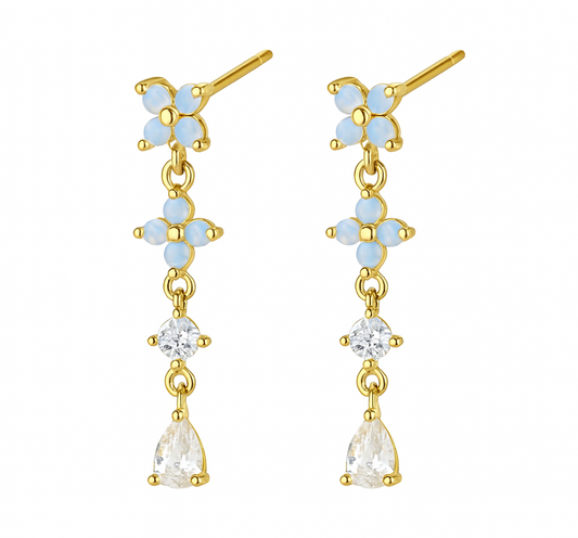 The Gold Moonpetal Bloomfall Earrings