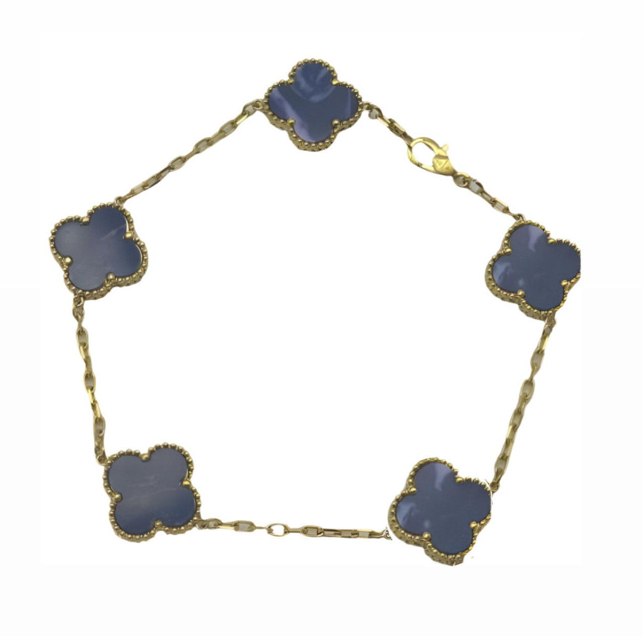 The Gold Etoilè Arabia Sapphire Horizon Clover Bracelet